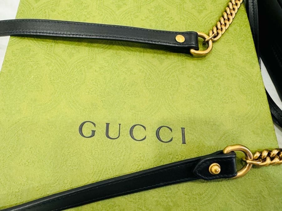 優質二手正品GUCCI MARMONT 馬夢相機包-22
