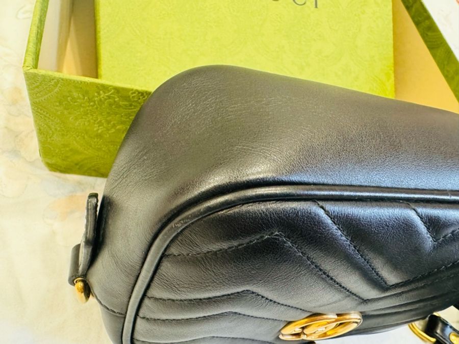 優質二手正品GUCCI MARMONT 馬夢相機包-30