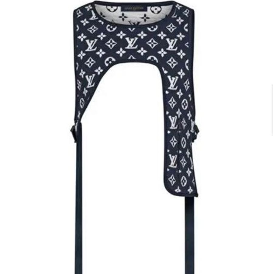 Louis Vuitton navy monogram mid layer vest M 老花 背心-0