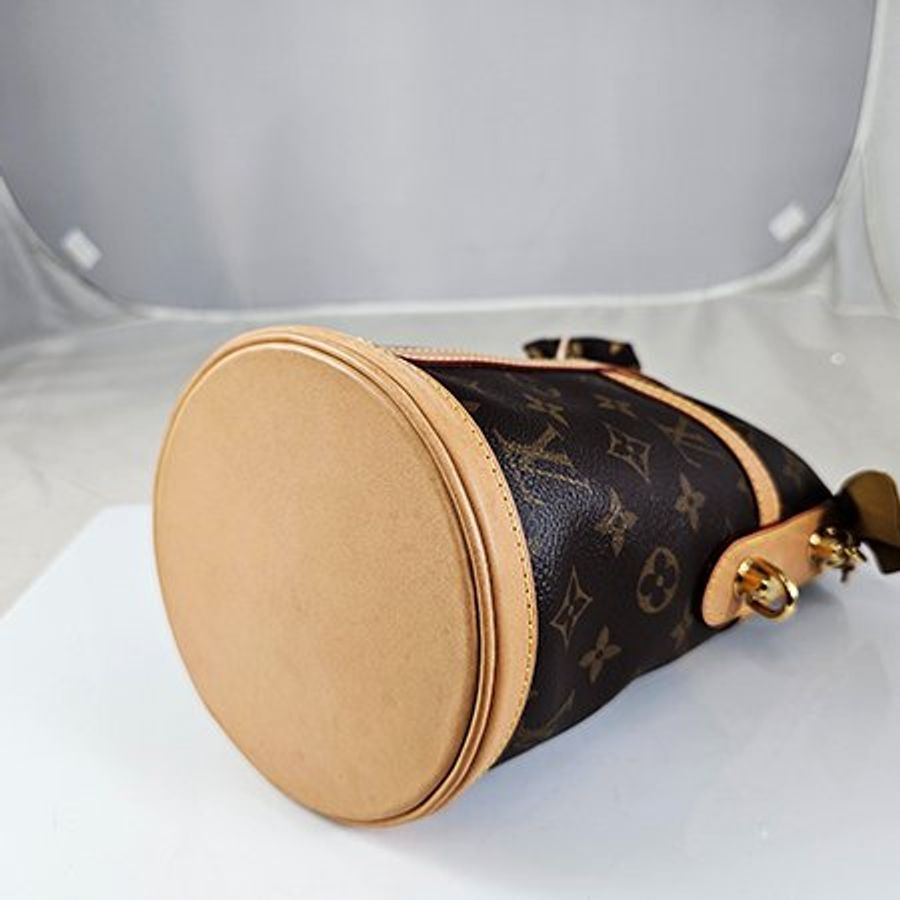LV原花 DUFFLE 薯條手提/斜背兩用包(附絲巾)M43587-3