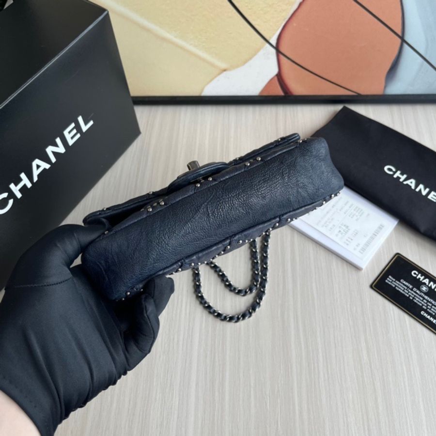 Chanel 香奈兒 cf限定款鉚釘大mini-5