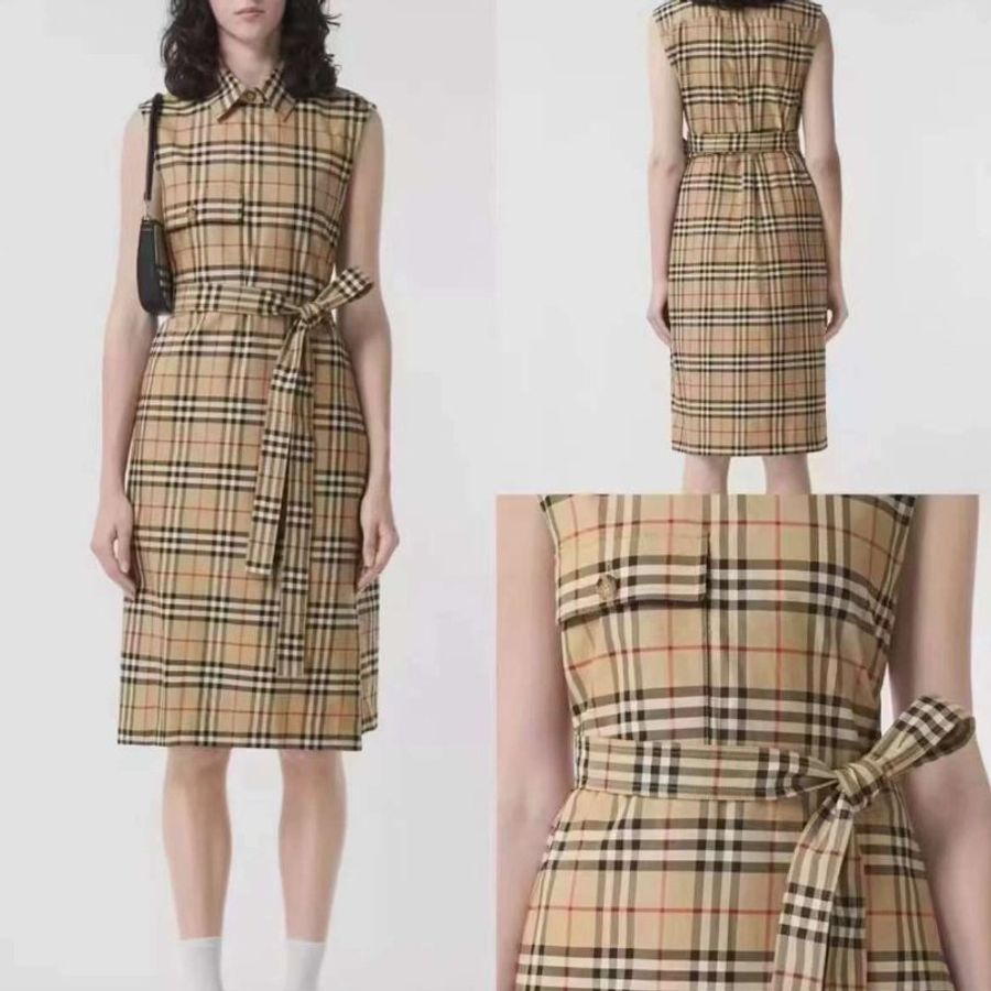 BURBERRY連身裙 全新uk10 可收腰-2