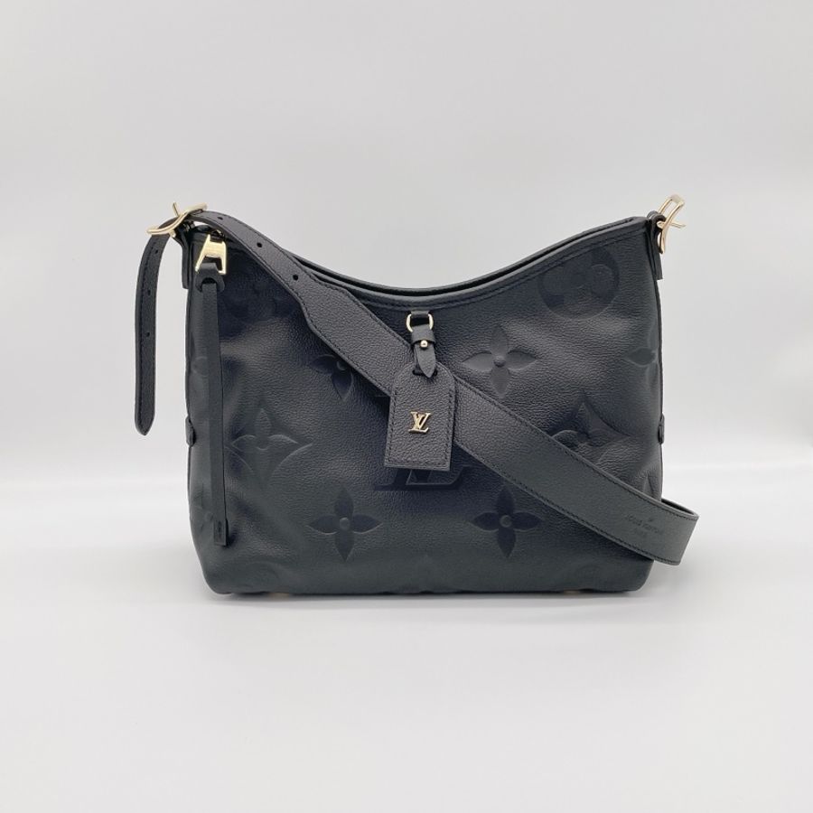 LV黑牛皮大LOGO壓紋CARRY ALL-1