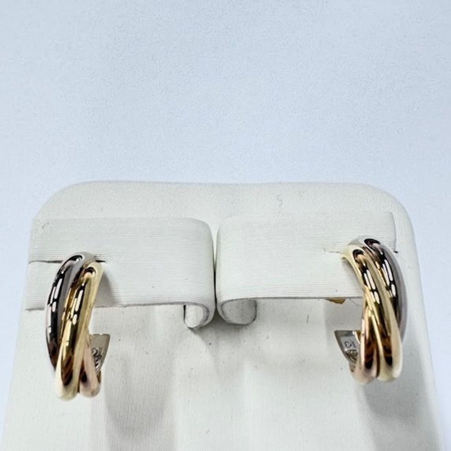 Cartier 卡地亞 Trinity 18K 白金 黃金 玫瑰金 耳環-5