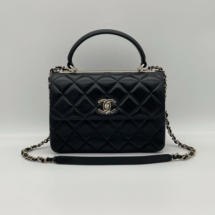 Chanel 黑羊皮Trendy CC 25-1