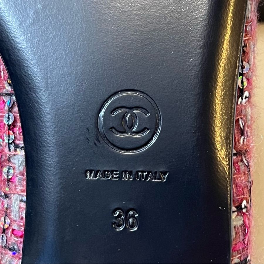 CHANEL TWEED 平底鞋-9