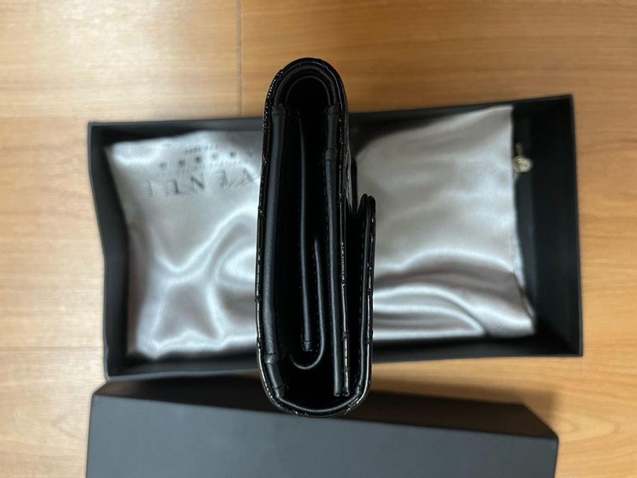 全新Chanel 香奈兒長夾❤️經典黑銀❤️漆皮款19公分-8
