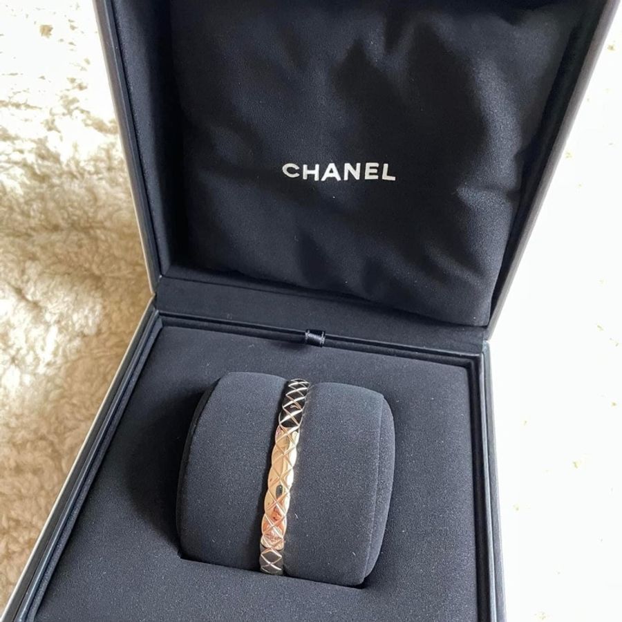 Chanel coco crush 手環 米金色 M 號-7