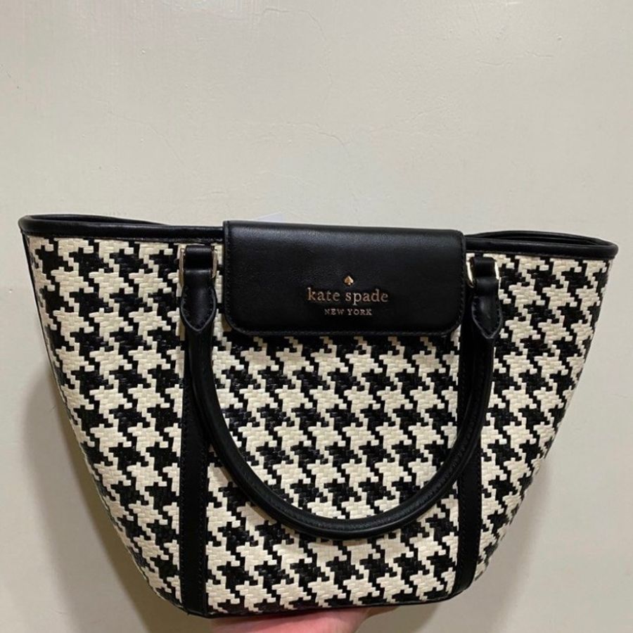Kate spade 千鳥格托特包-5