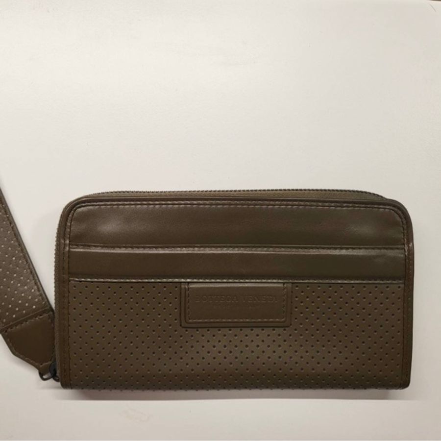 Bottega Veneta 男用 手拿長夾 橄欖綠-5