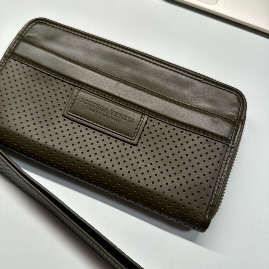 Bottega Veneta 男用 手拿長夾 橄欖綠-8