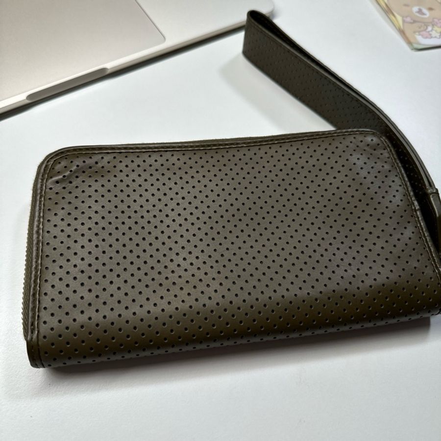 Bottega Veneta 男用 手拿長夾 橄欖綠-13
