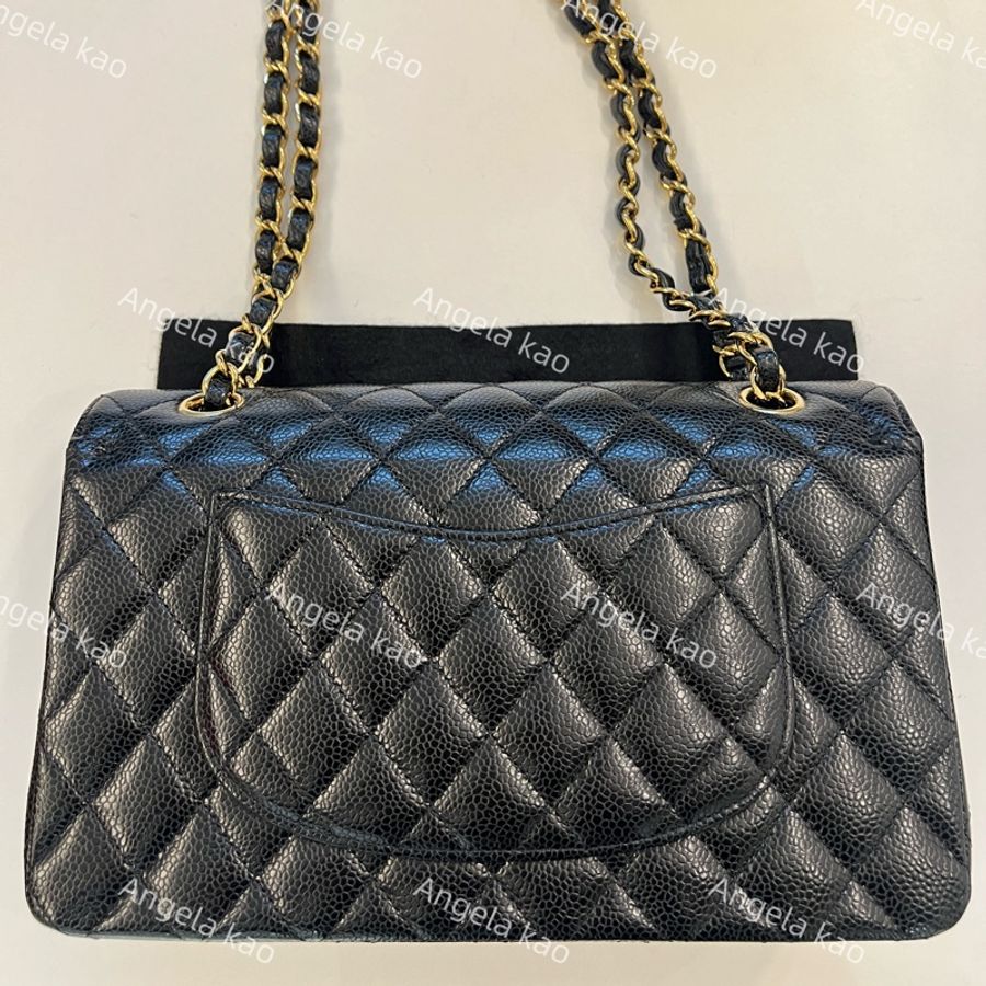 Chanel CF25黑金牛專櫃保固中/晶片款/經典口蓋包-1