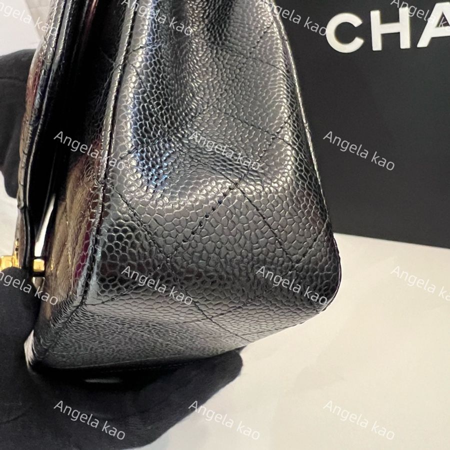 Chanel CF25黑金牛專櫃保固中/晶片款/經典口蓋包-3