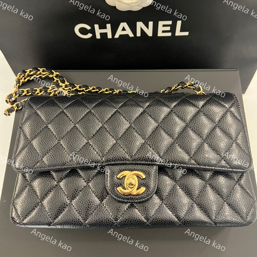 Chanel CF25黑金牛專櫃保固中/晶片款/經典口蓋包-9