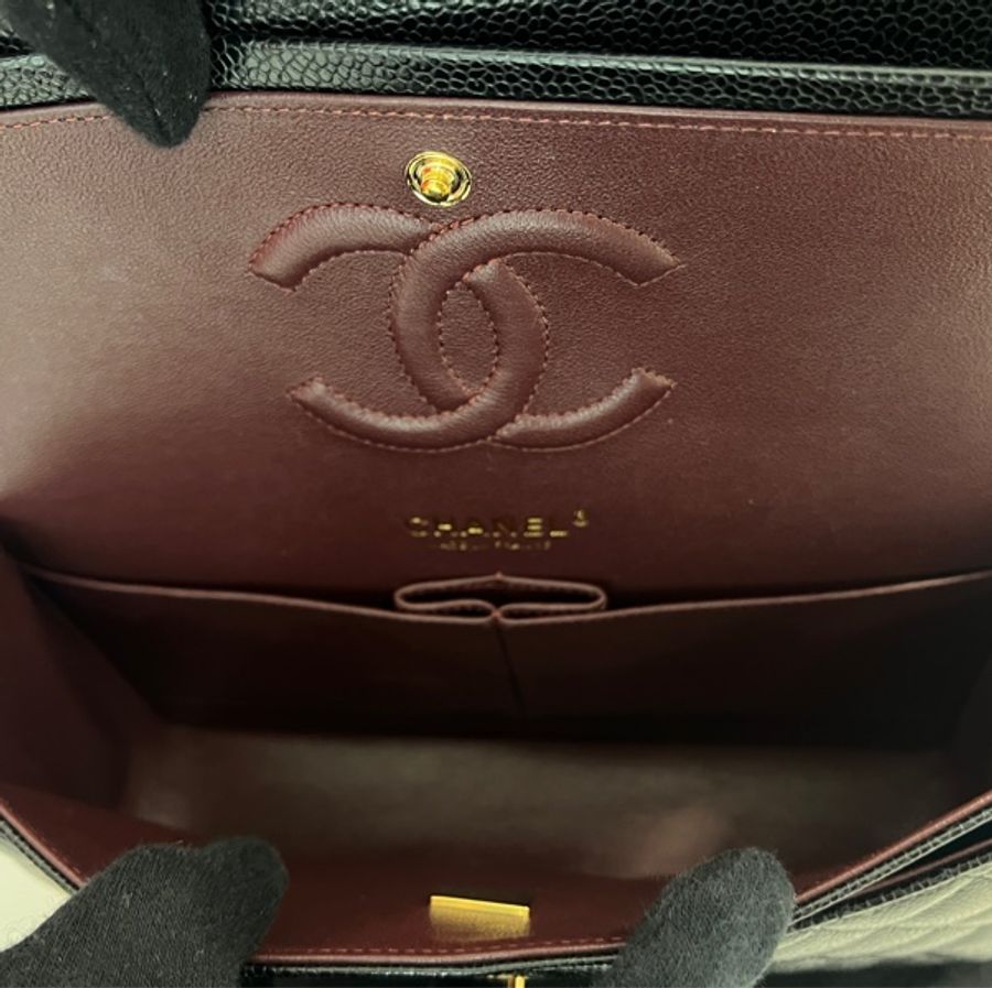 Chanel CF25黑金牛專櫃保固中/晶片款/經典口蓋包-12