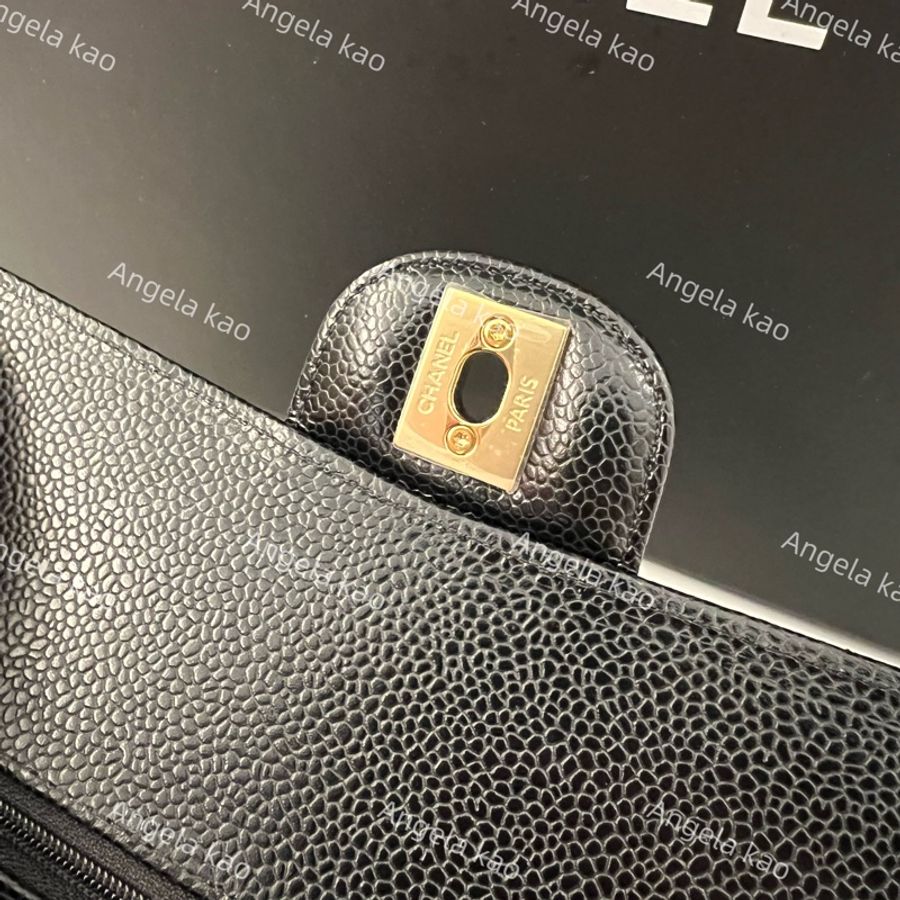 Chanel CF25黑金牛專櫃保固中/晶片款/經典口蓋包-13