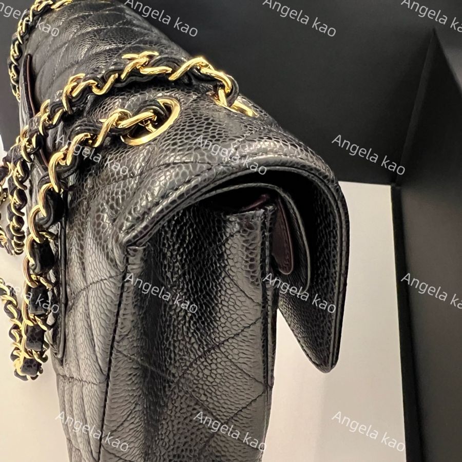 Chanel CF25黑金牛專櫃保固中/晶片款/經典口蓋包-14