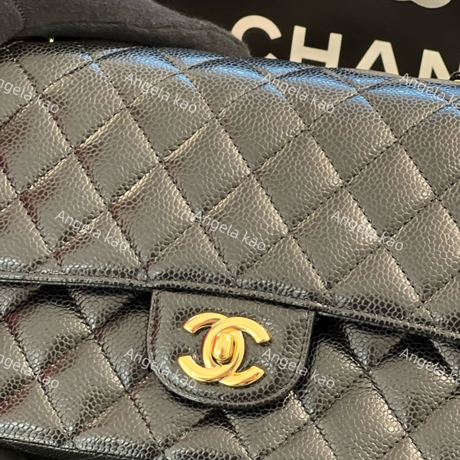Chanel CF25黑金牛專櫃保固中/晶片款/經典口蓋包-19