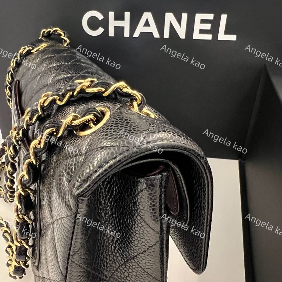 Chanel CF25黑金牛專櫃保固中/晶片款/經典口蓋包-20