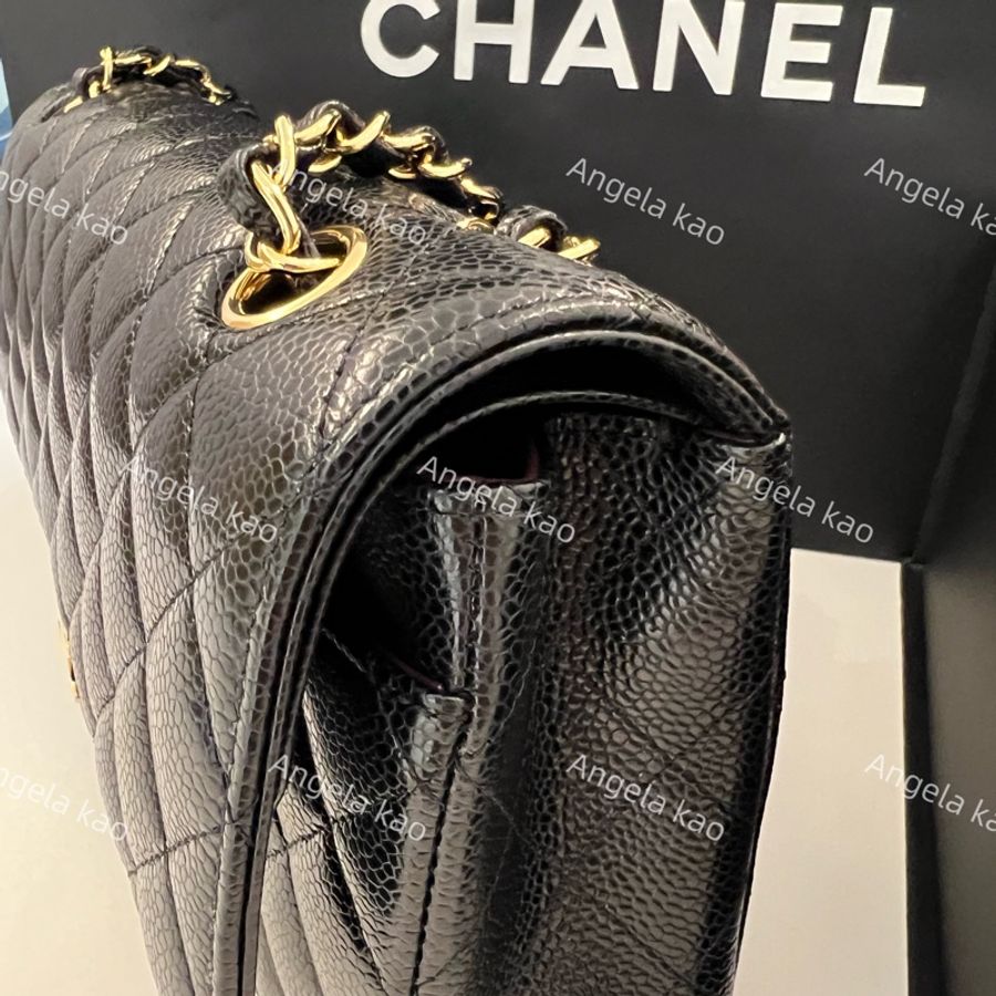 Chanel CF25黑金牛專櫃保固中/晶片款/經典口蓋包-21