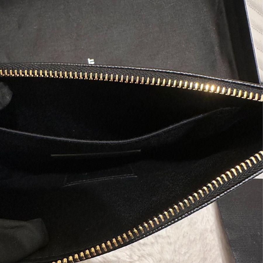 ️ 全新 台灣購證 白色手拿包 SAINT LAURENT YSL手拿包 YSL手拿包 YSL包包 YSL皮夾-2