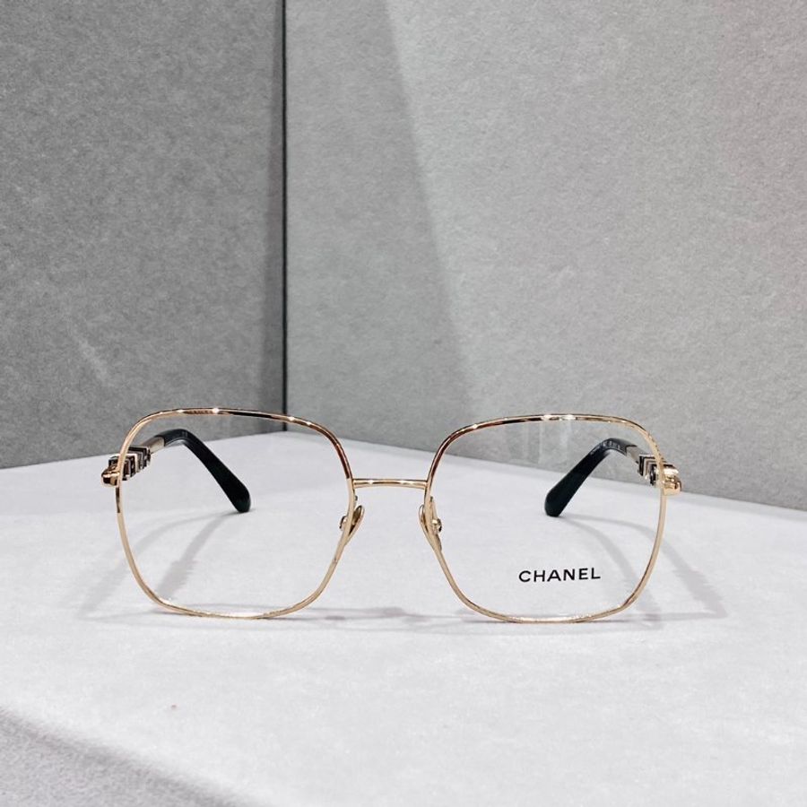 chanel CH2215 金色全框 鏡腿Chanel 裸空鏡腿 平光眼鏡 全新全配-0