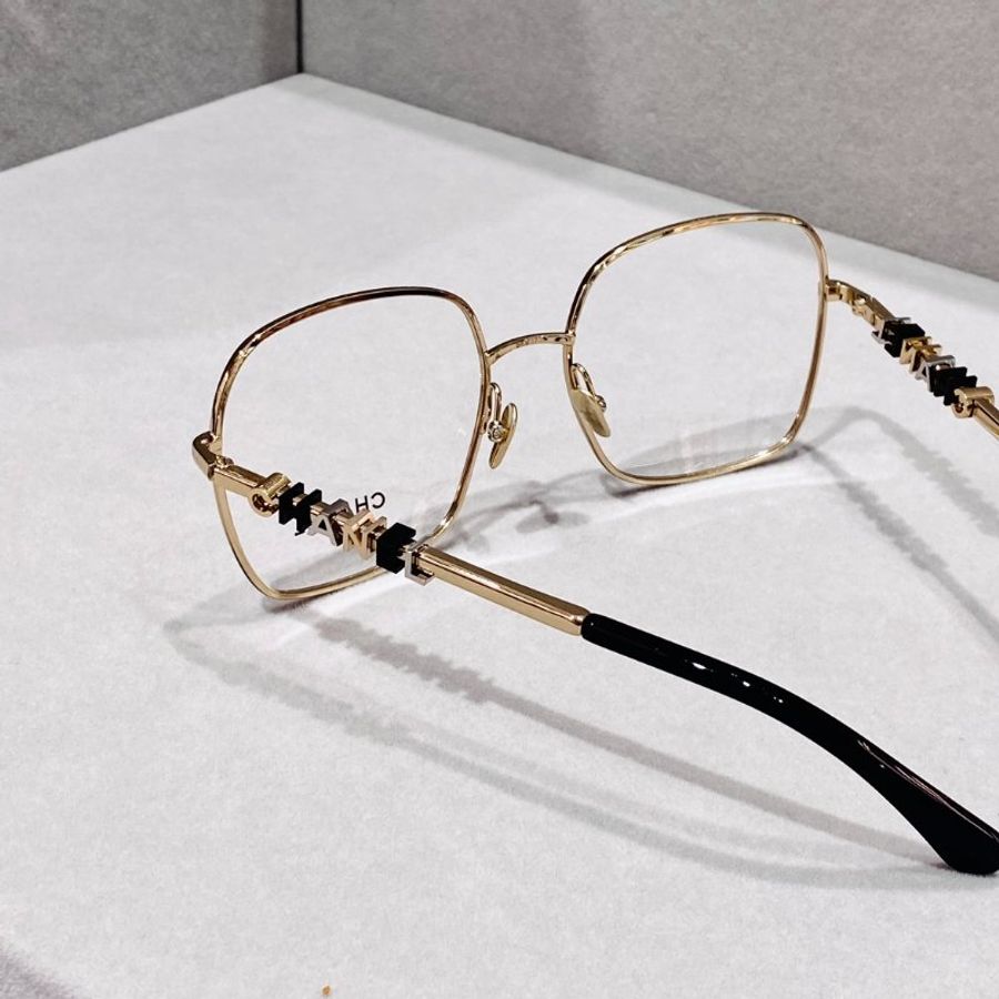 chanel CH2215 金色全框 鏡腿Chanel 裸空鏡腿 平光眼鏡 全新全配-2