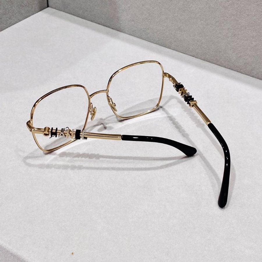 chanel CH2215 金色全框 鏡腿Chanel 裸空鏡腿 平光眼鏡 全新全配-3