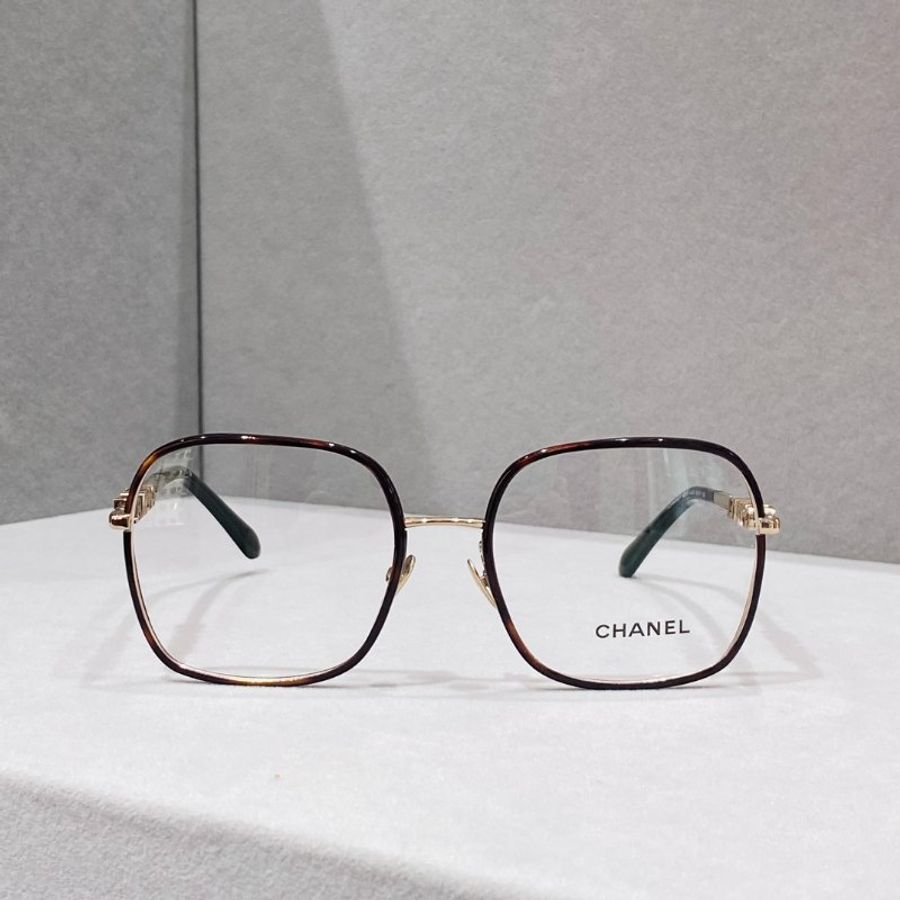 chanel CH2215 金色全框 鏡腿Chanel 裸空鏡腿 平光眼鏡 全新全配-5