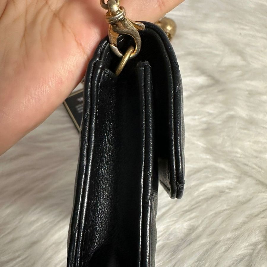 CHANEL 金球mini woc 卡包12cm 黑金-3