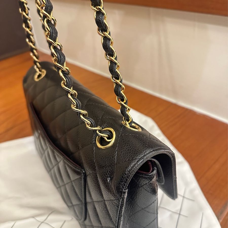 CHANEL 黑荔枝金雙C COCO25-5