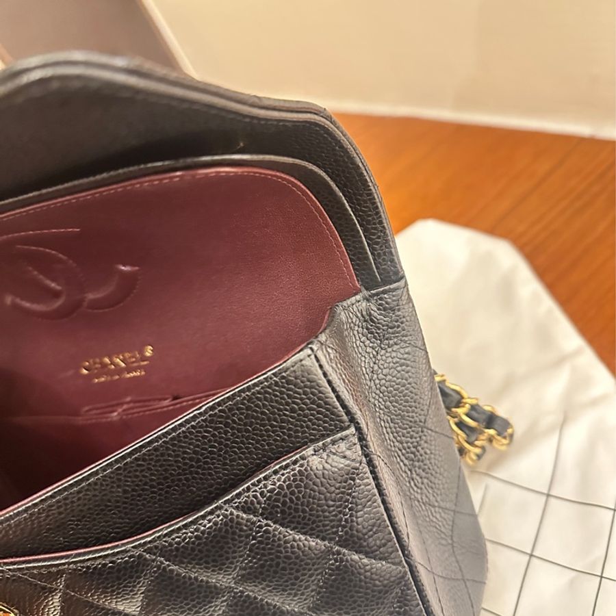 CHANEL 黑荔枝金雙C COCO25-19