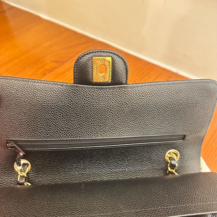 CHANEL 黑荔枝金雙C COCO25-22
