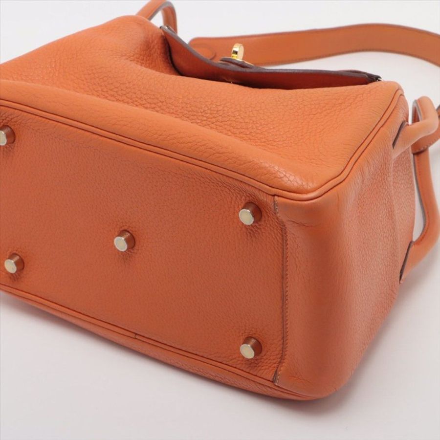 Hermes Lindy 26 Orange TC GHW Stamp square O 預訂貨品-4