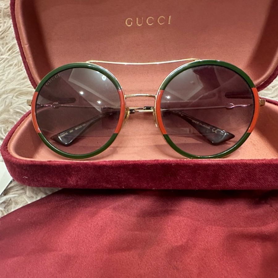 Gucci 綠色漸層圓形 太陽眼鏡-5