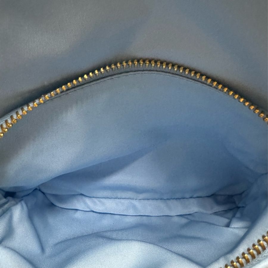 全新 Prada Duet Re-Nylon 水桶袋淺藍色 (附長肩帶)-9