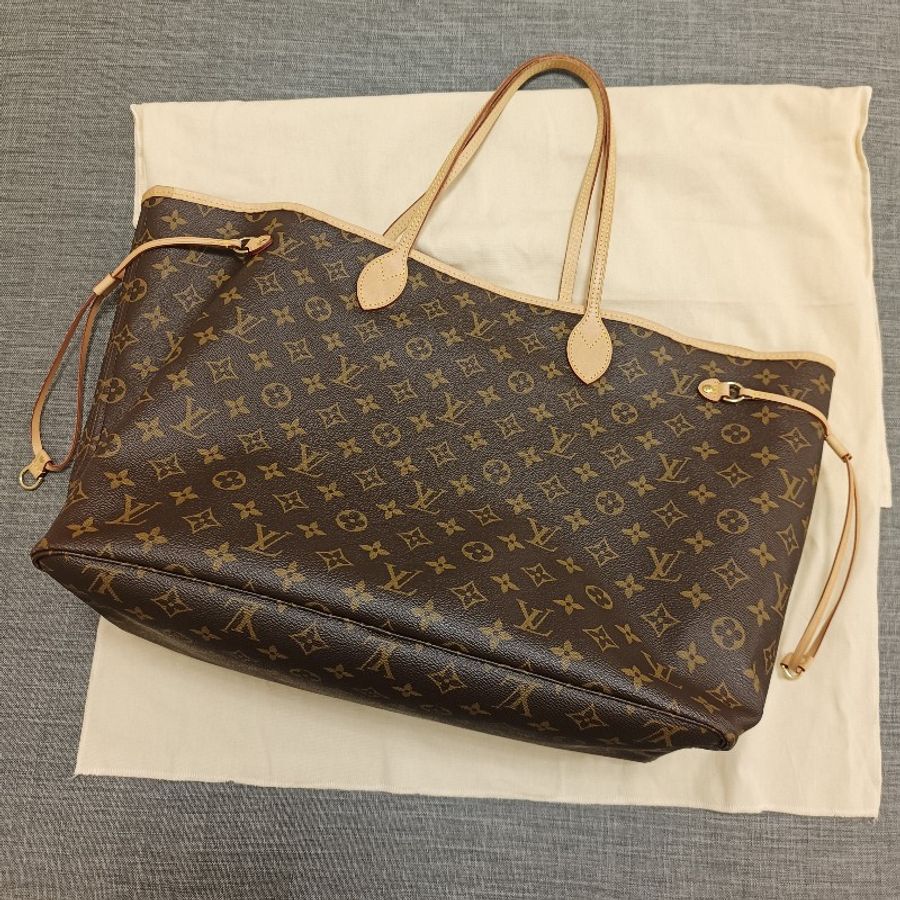 LV neverfull GM 老花 大號肩背包 購物包 媽媽包-0