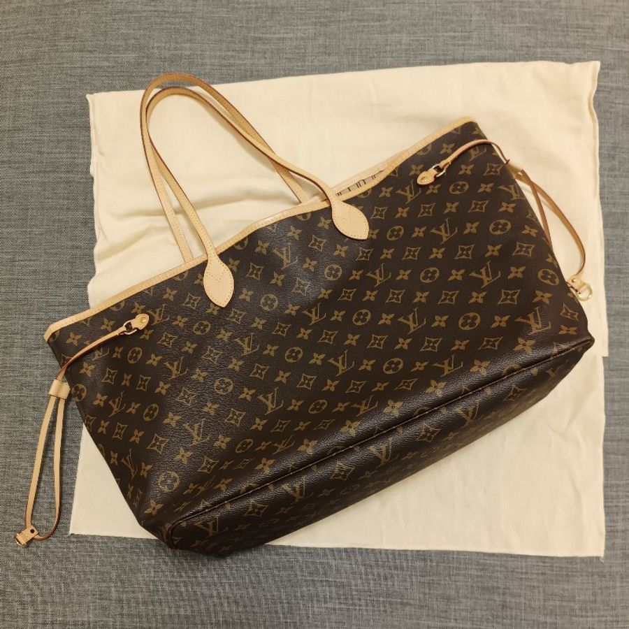 LV neverfull GM 老花 大號肩背包 購物包 媽媽包-1
