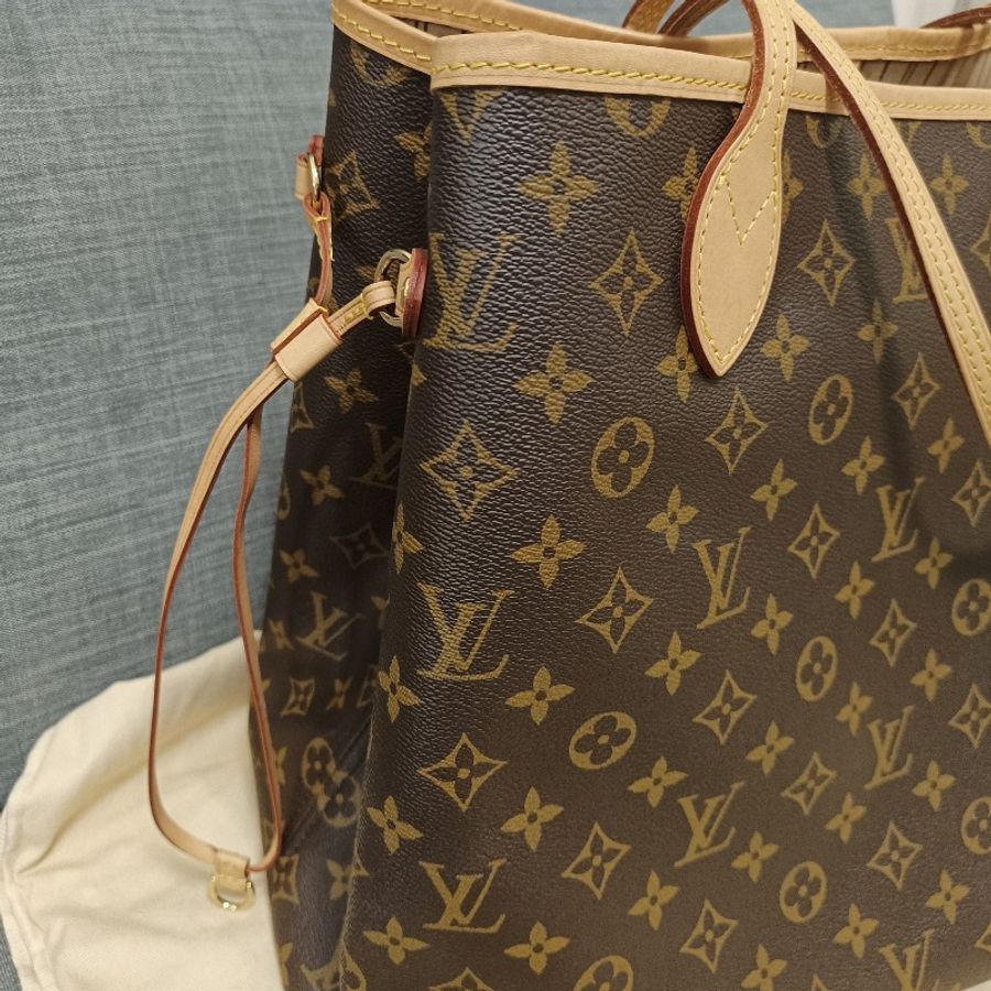 LV neverfull GM 老花 大號肩背包 購物包 媽媽包-30