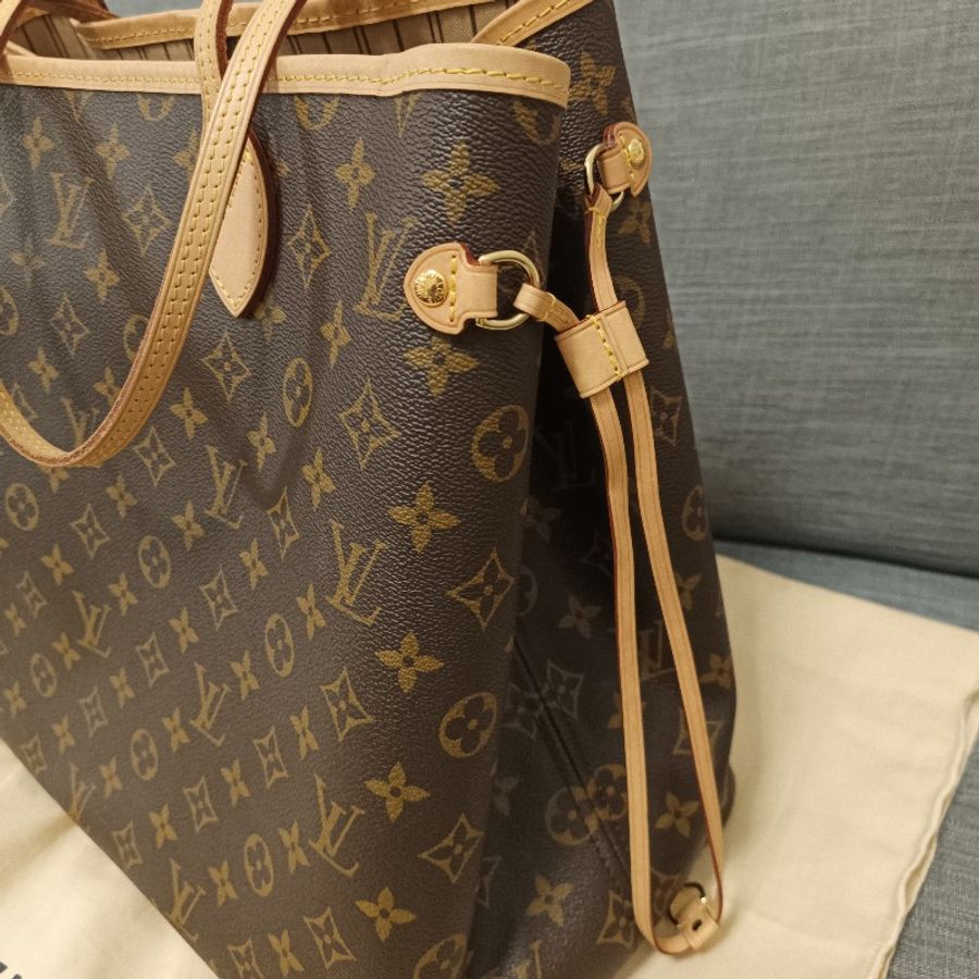 LV neverfull GM 老花 大號肩背包 購物包 媽媽包-31
