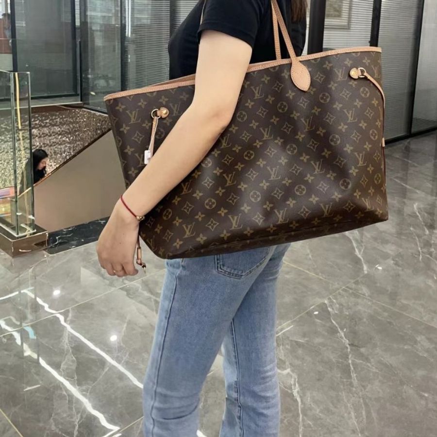 LV neverfull GM 老花 大號肩背包 購物包 媽媽包-35
