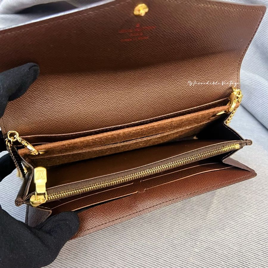 LV 啡色棋盤長銀包 ✨(免打孔)免費附加長鏈變成WOC-8