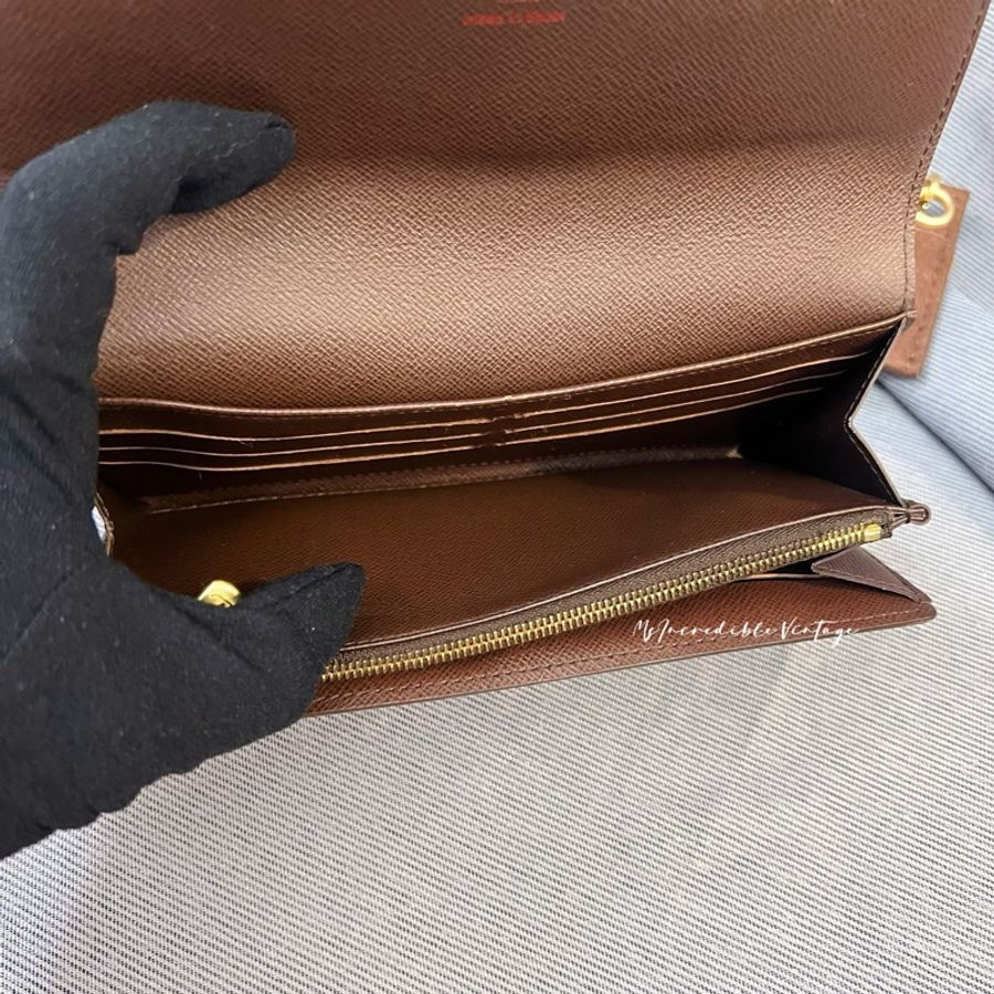 LV 啡色棋盤長銀包 ✨(免打孔)免費附加長鏈變成WOC-27