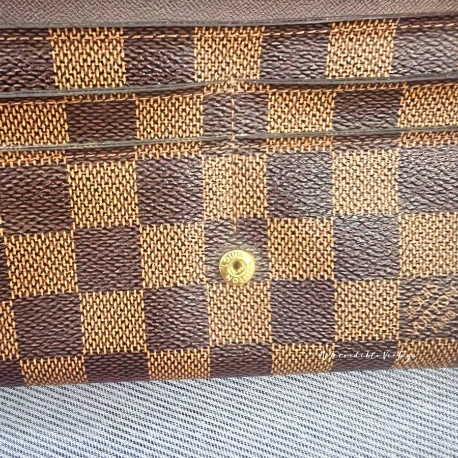 LV 啡色棋盤長銀包 ✨(免打孔)免費附加長鏈變成WOC-32
