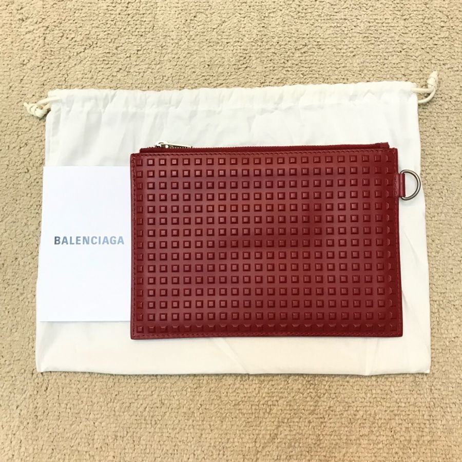 BALENCIAGA 紅色手拿包-0