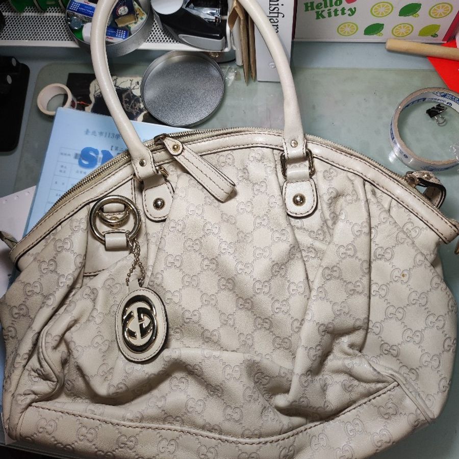 GUCCI SUKEY 白色肩(斜)背包-5