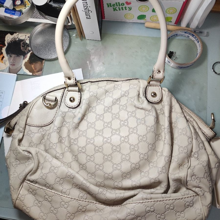 GUCCI SUKEY 白色肩(斜)背包-12