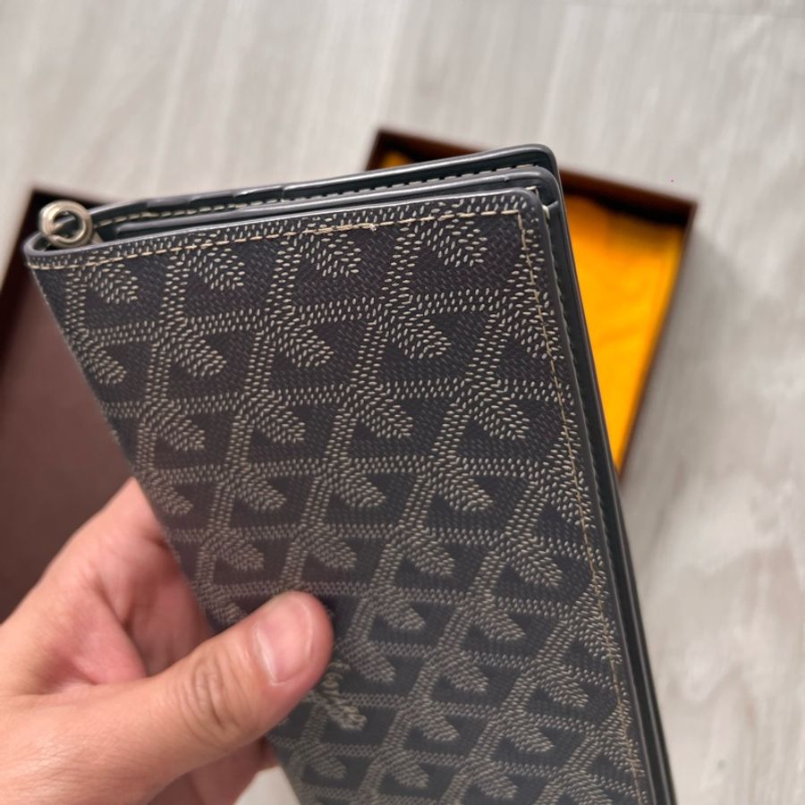 GOYARD 高雅德灰色 Logo長夾 精品長夾 錢包 品牌長夾 長夾 時尚百搭 簡約 百搭 尺寸17.7 x10cm 買了少用九成新以上 高標繞道-3