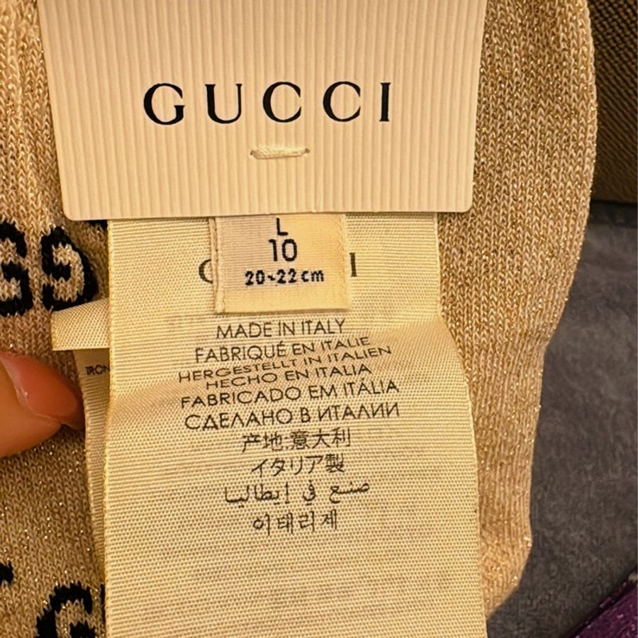 GUCCI 大童女襪 兩對 有上身圖 本身鞋碼36-2